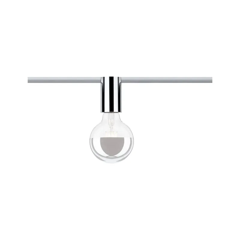Paulmann URail Ceiling Socket max 1x20W E27 Chrom 230V Met/Kst