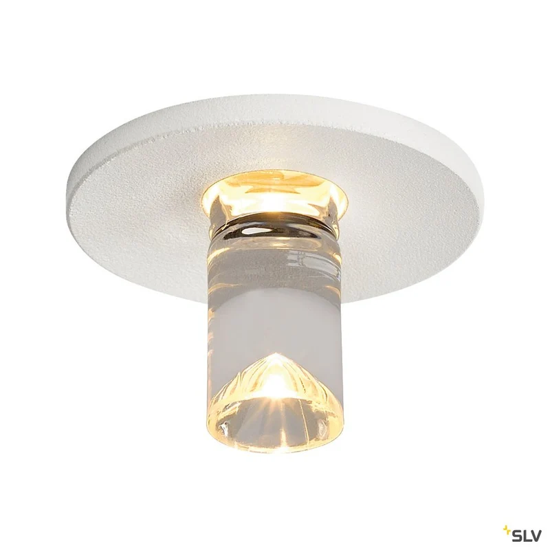 SLV LED Lightpoint Einbauleuchte, rund, mattweiss, 1W LED, 3000K