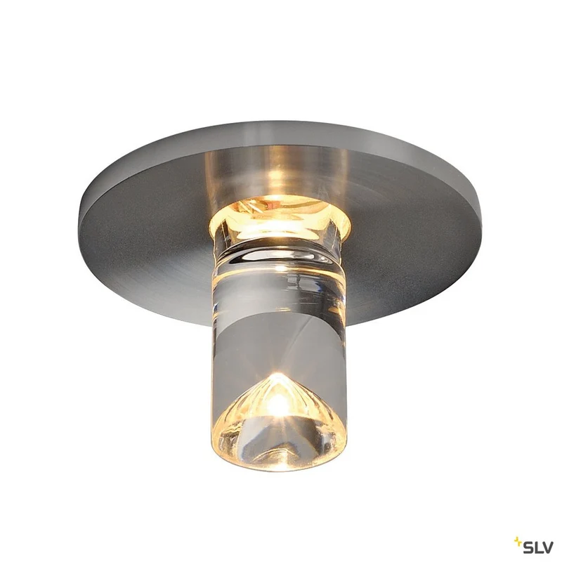 SLV LED Lightpoint Einbauleuchte, rund, alu gebürstet, 1W LED, 3000K
