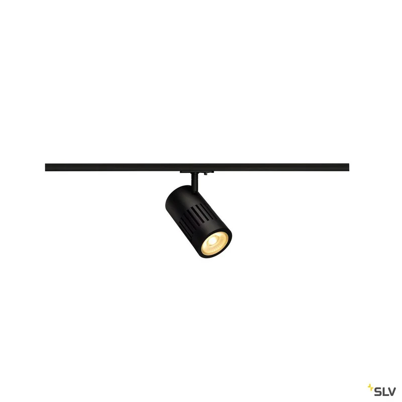 SLV STRUCTEC LED 24W, rund, schwarz, 3000K, 60°, inkl. 1P.-Adapter