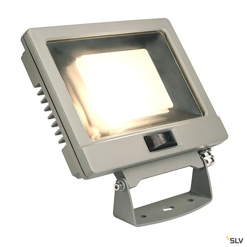 SLV SPOODI SENSOR, LED Outdoor Wandaufbauleuchte, 30W, silbergrau, 3000K