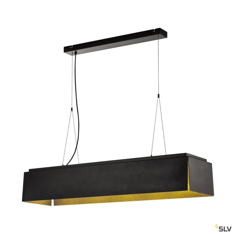 SLV AVENTO 110 PD, LED Indoor Pendelleuchte, schwarz/gold, 3000K