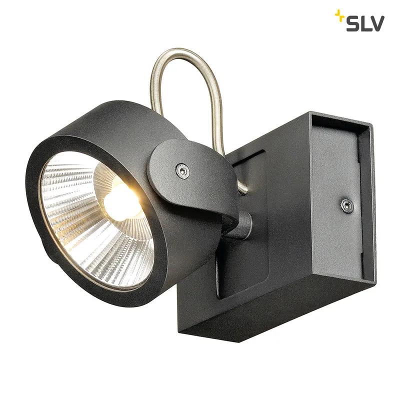 SLV KALU LED 1 Wand- und Deckenleuchte, schwarz, 3000K, 24°