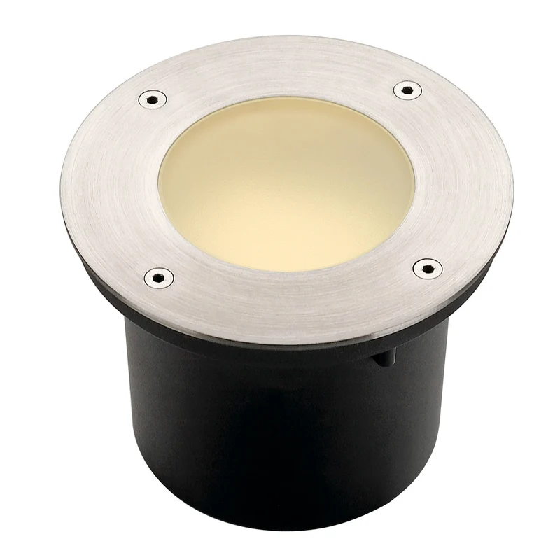 SLV WETSY Aussenleuchte, rund,Edelstahl 316, GX53, max. 9WESL, rundes Glas, IP67