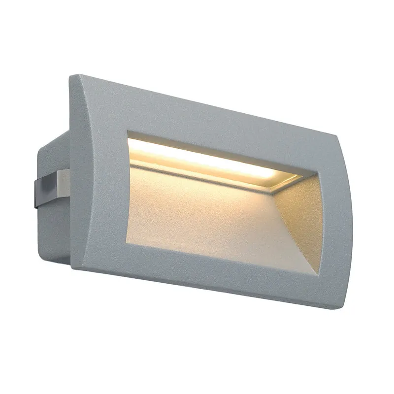 SLV DOWNUNDER OUT LED M Wand- einbauleuchte, silbergrau