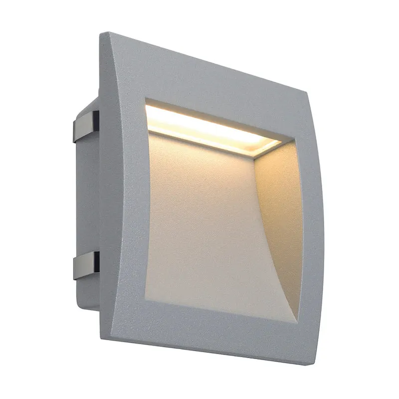 SLV DOWNUNDER OUT LED L Wand- einbauleuchte, silbergrau