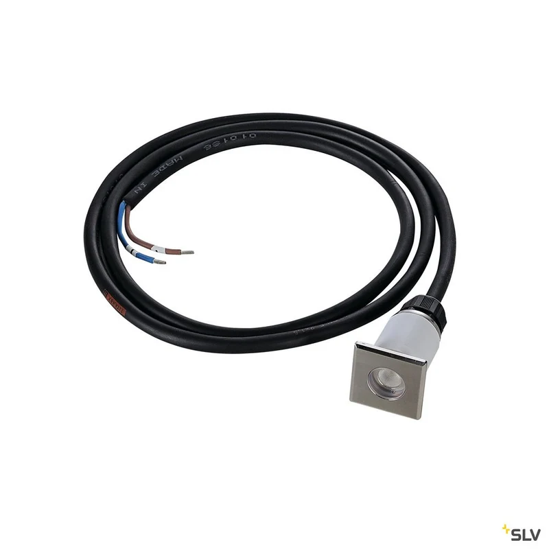 SLV DASAR LED MINI Bodeneinbau- leuchte, eckig, Edelstahl 316, 2W, 3000K, 12-24V, IP67