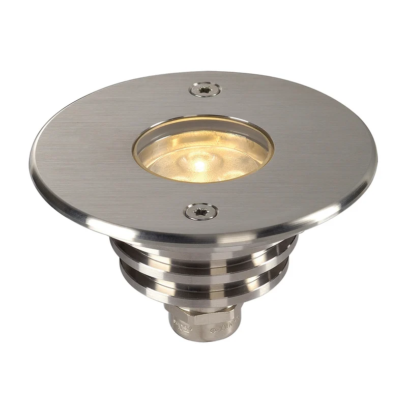 SLV DASAR LED LV PRO Bodeneinbau- leuchte, rund, Edelstahl 316, 6W, 3000K, 12-25V, IP67