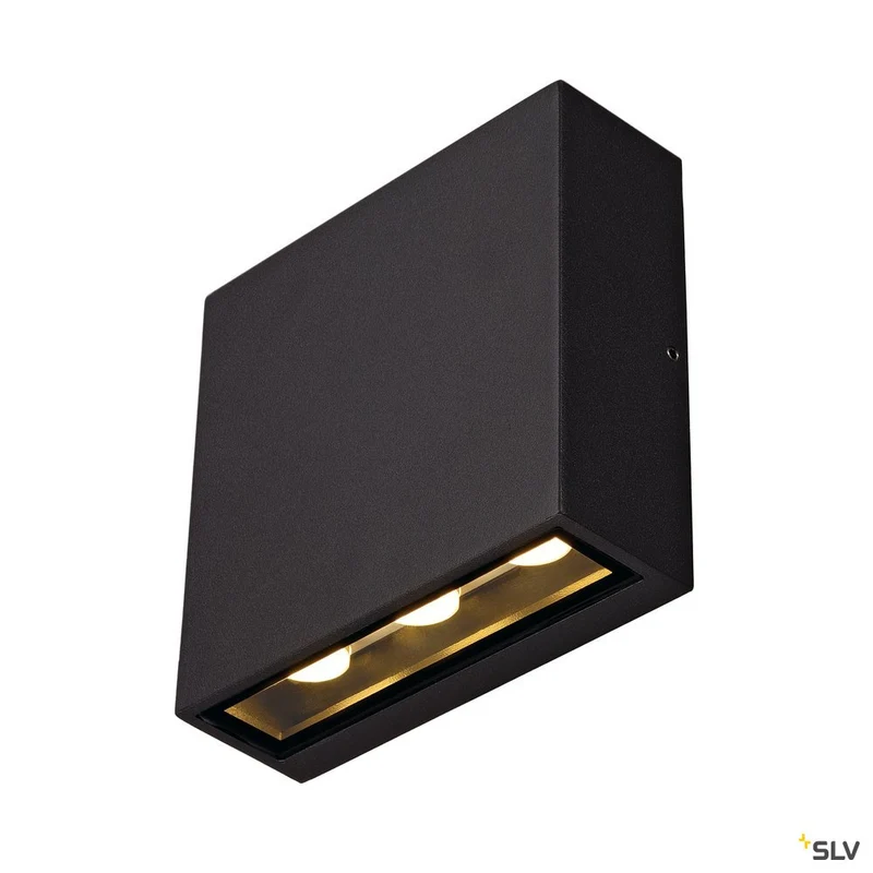 SLV BIG QUAD Wandleuchte, eckig, anthrazit, 6x1W LED, warm-weiss