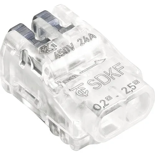 100x EGB Steckklemmen SDKF 2 transp./anthrazit