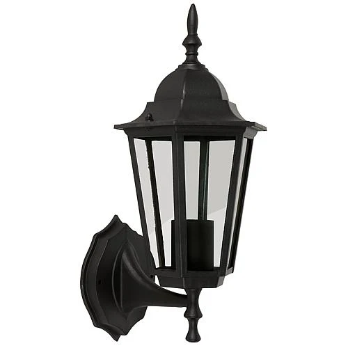 EGB Wandleuchte stehend IP44, schwarz