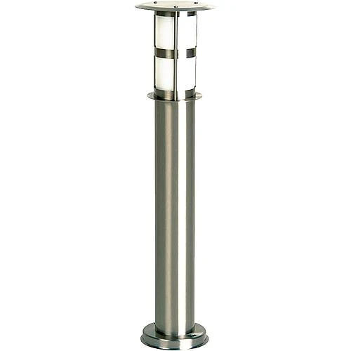 EGB Edelstahl-Sockelleuchte IP44, Glas opal 1x E27 / max 60W