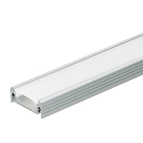 EGB Alu-Anbauprofil-Set B24xH9mm, L2000mm für Stripes max B14mm, Click-Abdeckung opal