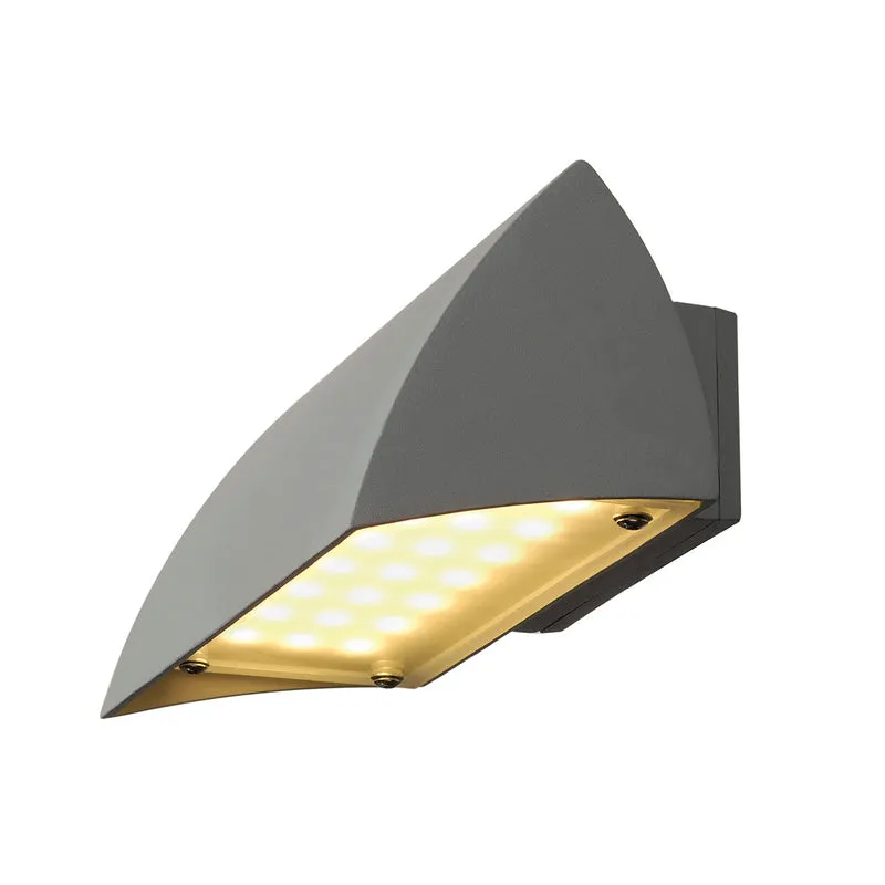 SLV NOVA LED WALL OUT Wandleuchte, silbergrau, 7.9W, 3000K, IP44