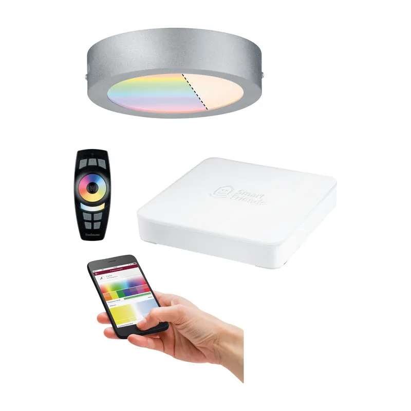 Paulmann SmartHome Starter Set Cesena LED-Panel 170mm 9W RGBW mit SmartFriends Box+FB