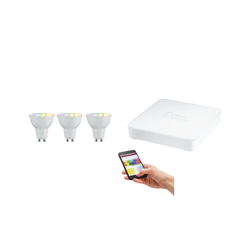 Paulmann SmartHome Starter Set Gatria 3xRefl 3,5W GU10 RGBW 2700K mit SmartFriends Box