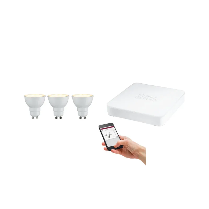 Paulmann SmartHome Starter Set Gatria 3xRefl 4,8W GU10 dim 2700K mit SmartFriends Box