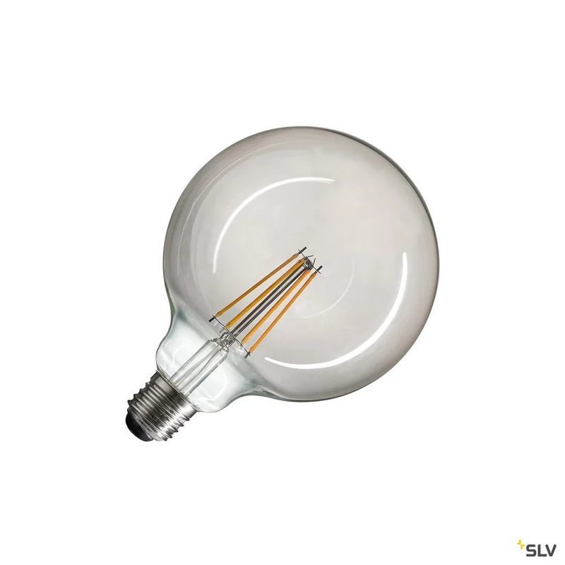 SLV LED Leuchtmittel, G125, E27, 2700K, 720lm, 280°, dimmbar, Rauchglas