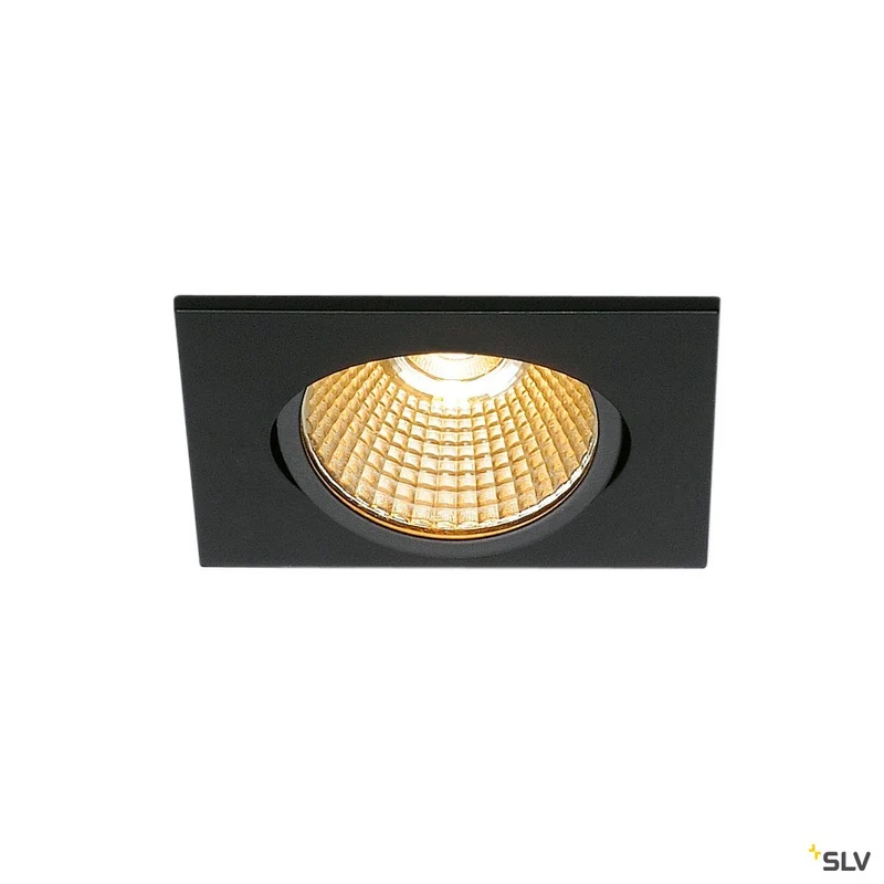 SLV NEW TRIA 68 I CS Indoor LED Deckeneinbauleuchte schwarz 2700K eckig