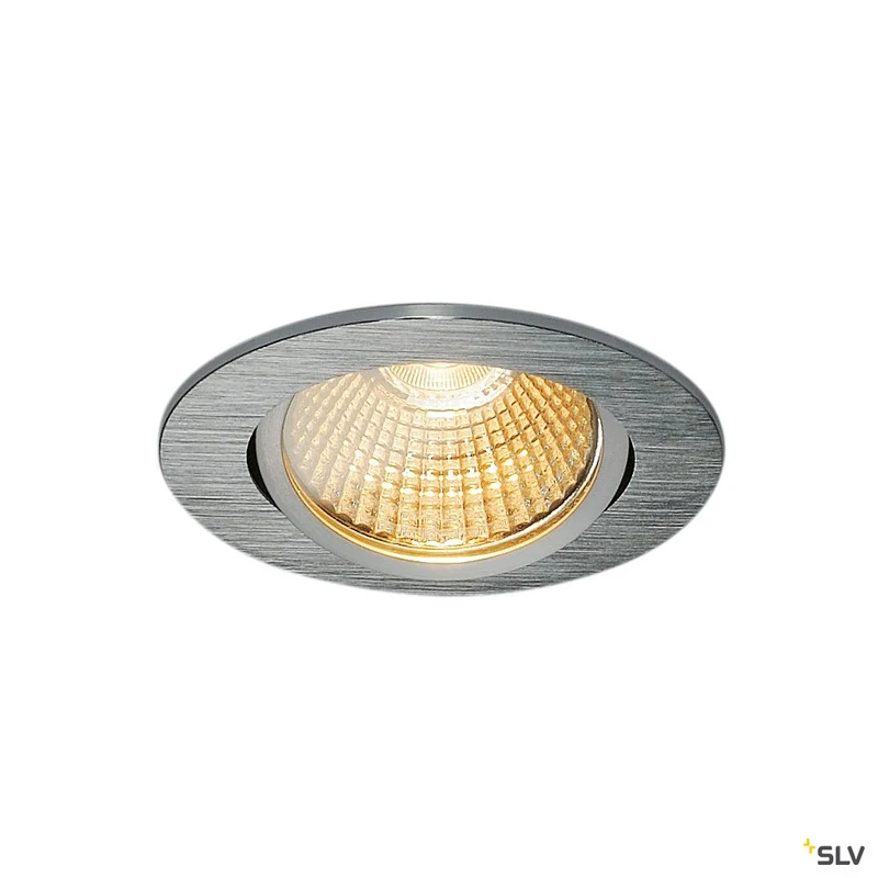 SLV NEW TRIA 68 I CS Indoor LED Deckeneinbauleuchte alu 2700K rund