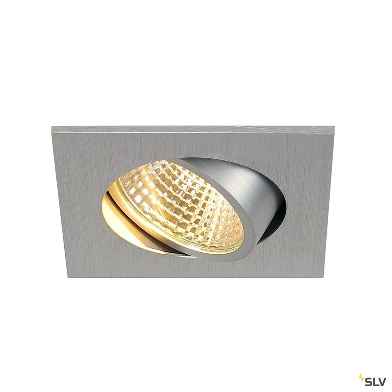 SLV NEW TRIA 68 I CS Indoor LED Deckeneinbauleuchte alu eckig 2700K 38° inkl. Treiber Clipfedern