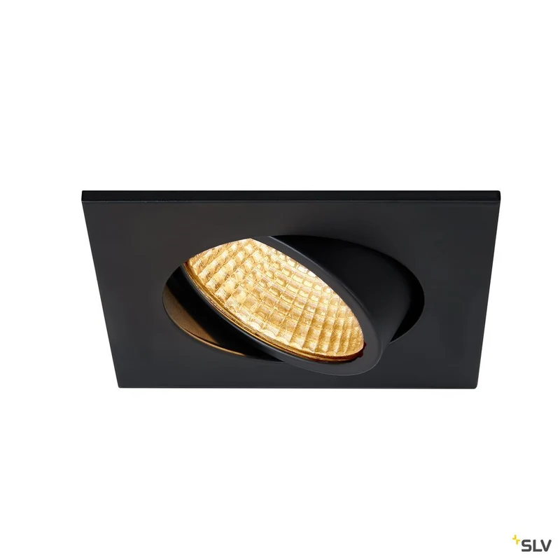 SLV NEW TRIA 68 I CS Indoor LED Deckeneinbauleuchte schwarz eckig 2700K 38° inkl. Treiber Clipfedern