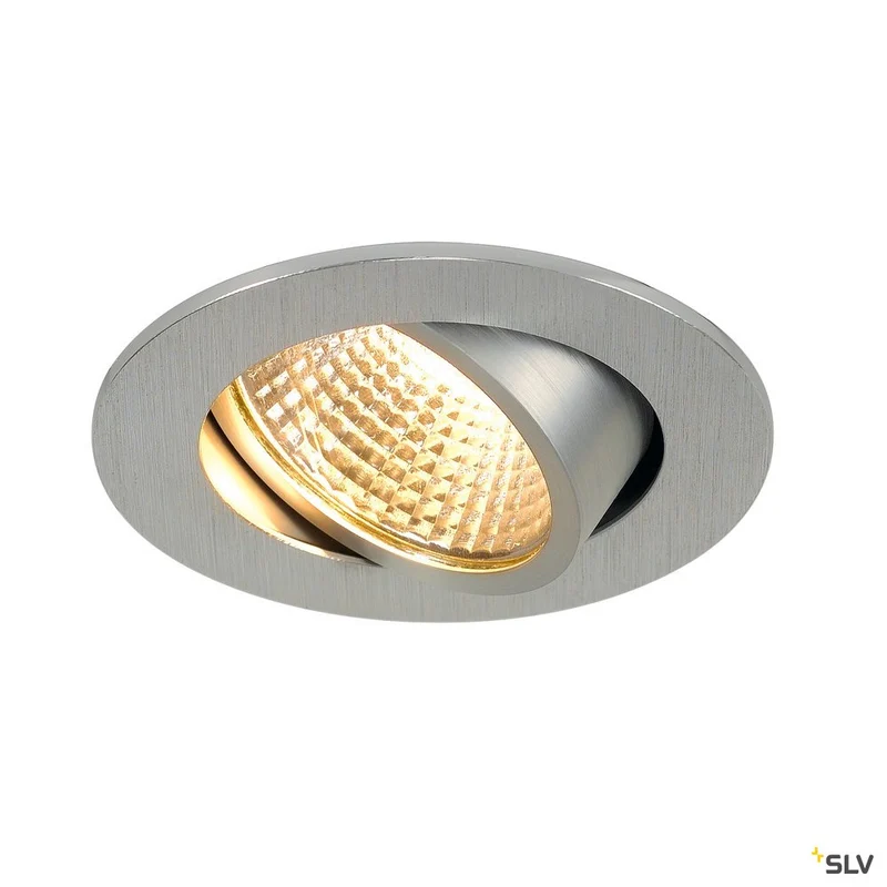 SLV NEW TRIA 68 I CS Indoor LED Deckeneinbauleuchte alu rund 2700K 38° inkl. Treiber Clipfedern