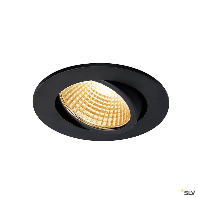SLV NEW TRIA 68 I CS Indoor LED Deckeneinbauleuchte schwarz rund 2700K 38° inkl. Treiber Clipfedern