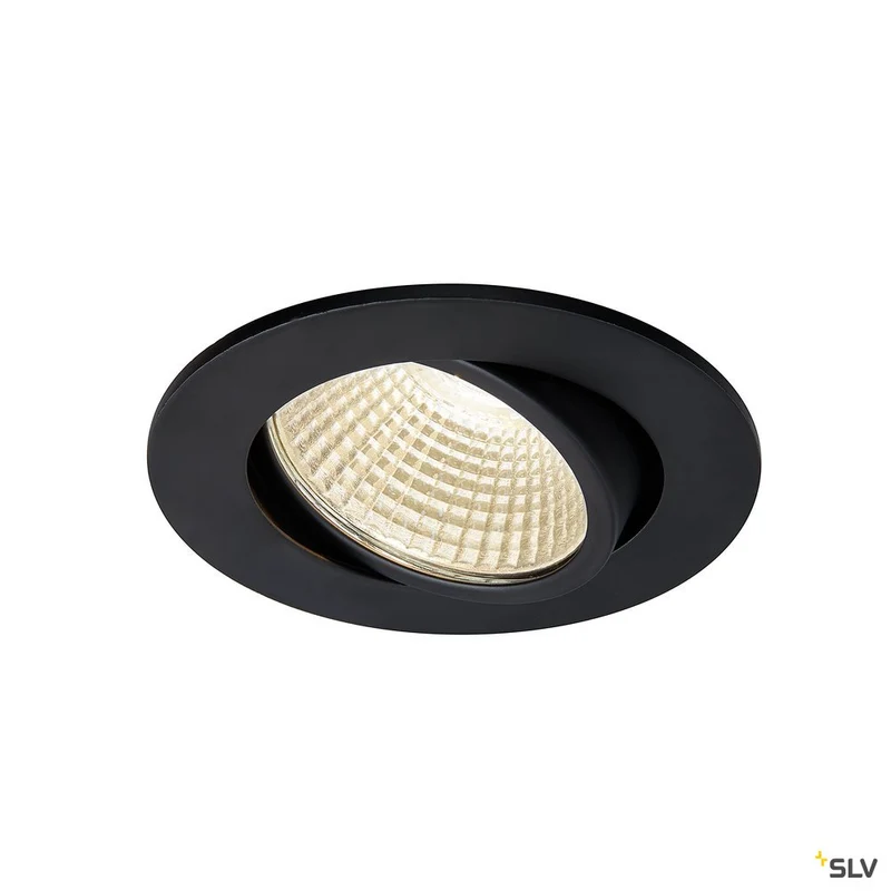 SLV NEW TRIA 68 I CS Indoor LED Deckeneinbauleuchte schwarz rund 3000K 38° inkl. Treiber Clipfedern