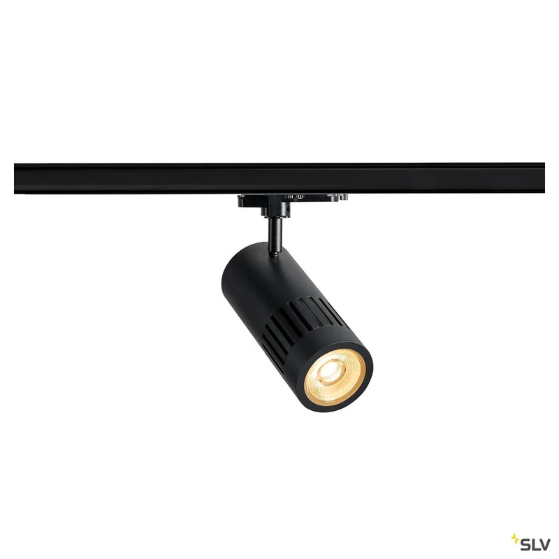 SLV 3~ STRUCTEC DALI 3 Phasen System Leuchte schwarz 3000K 36° inkl. 3 Phasen-Adapter