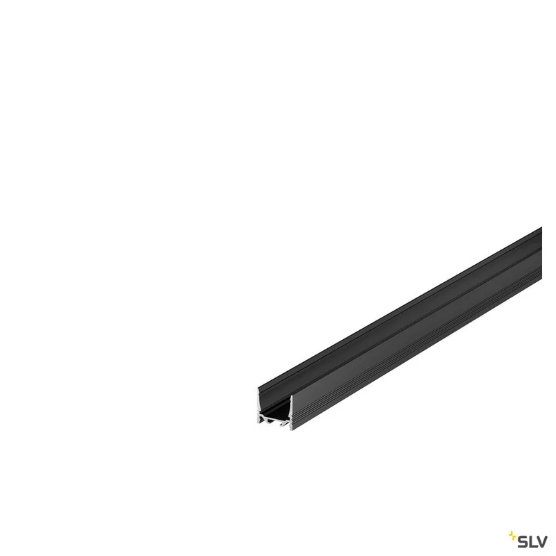 SLV GRAZIA 20 LED Aufbauprofil, standard, gerillt, 2m, schwarz
