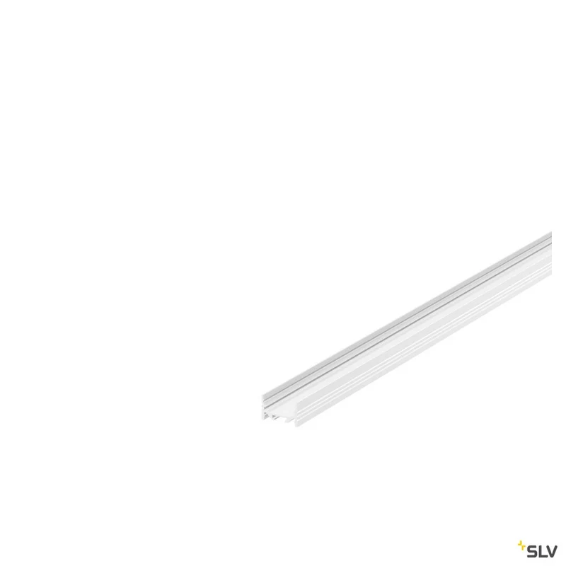 SLV GRAZIA 20 LED Aufbauprofil, flach, gerillt, 1m, weiss