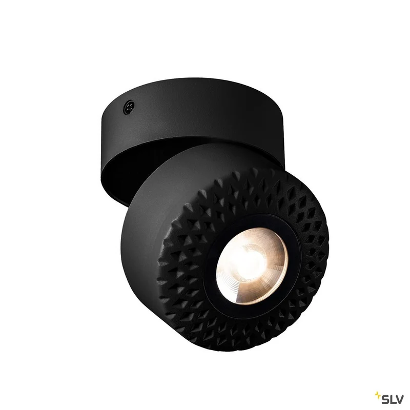 SLV TOTHEE LED Wand- und Deckenleuchte, schwarz, 3000K, 25°