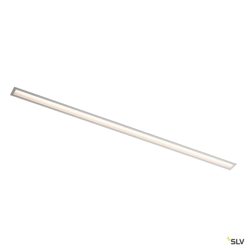 SLV ANINDA LED Wand- und Deckeneinbauleuchte, lang, silbergrau, 3000K, 90°