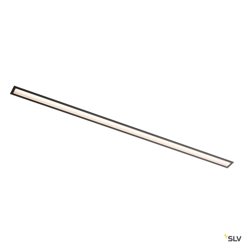 SLV ANINDA LED Wand- und Deckeneinbauleuchte, lang, schwarz, 3000K, 90°