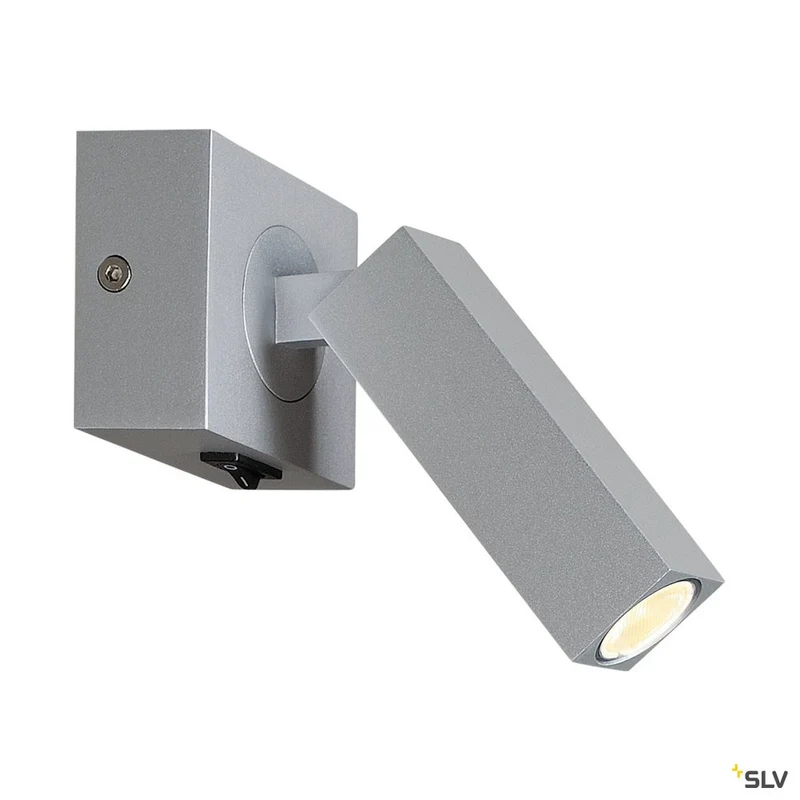 SLV STIX LED Wandleuchte, 3000K, 30°, silbergrau
