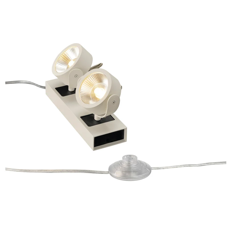SLV KALU LED 2 FLOOR Bodenleuchte, weiss/schwarz, 3000K, 24°