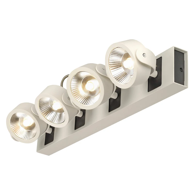 SLV KALU LED 4 Wand- und Deckenleuchte, weiss/schwarz, 3000K, 24°