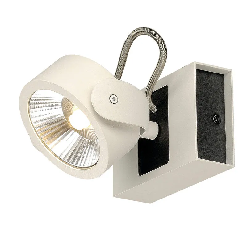 SLV KALU LED 1 Wand- und Deckenleuchte, weiss/schwarz, 3000K, 24°