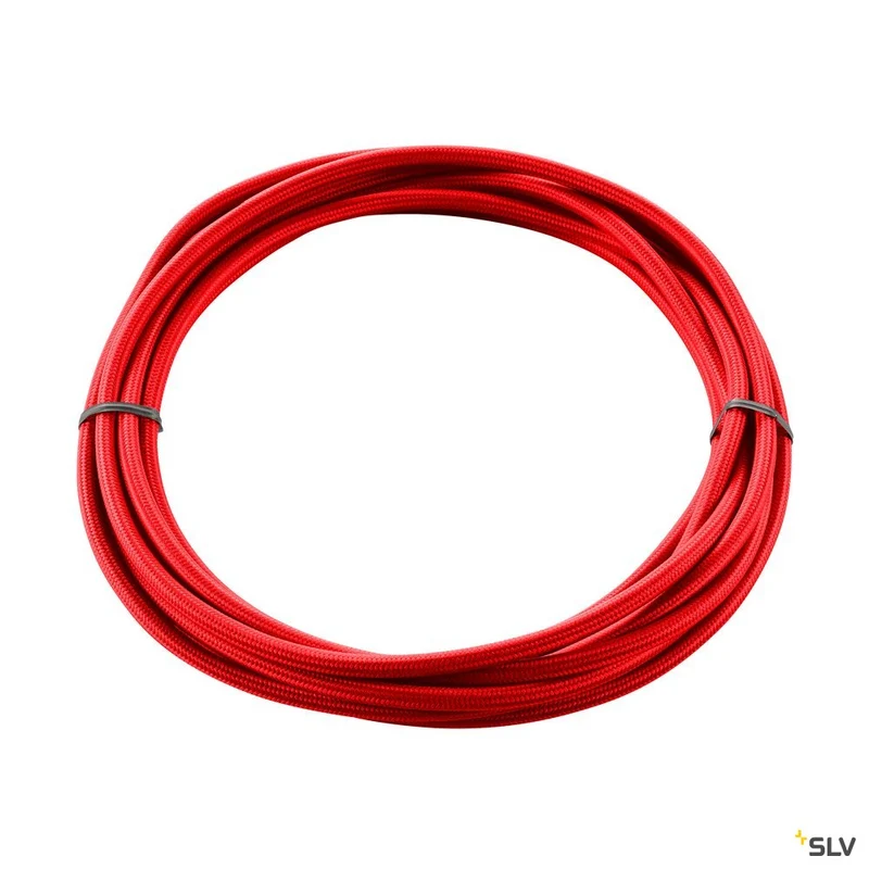 SLV TEXTILKABEL, 3-polig, 5 m, rot