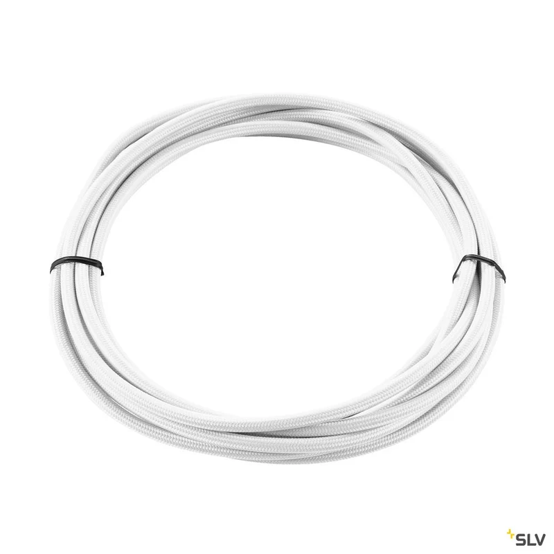 SLV TEXTILKABEL, 3-polig, 5 m, weiß