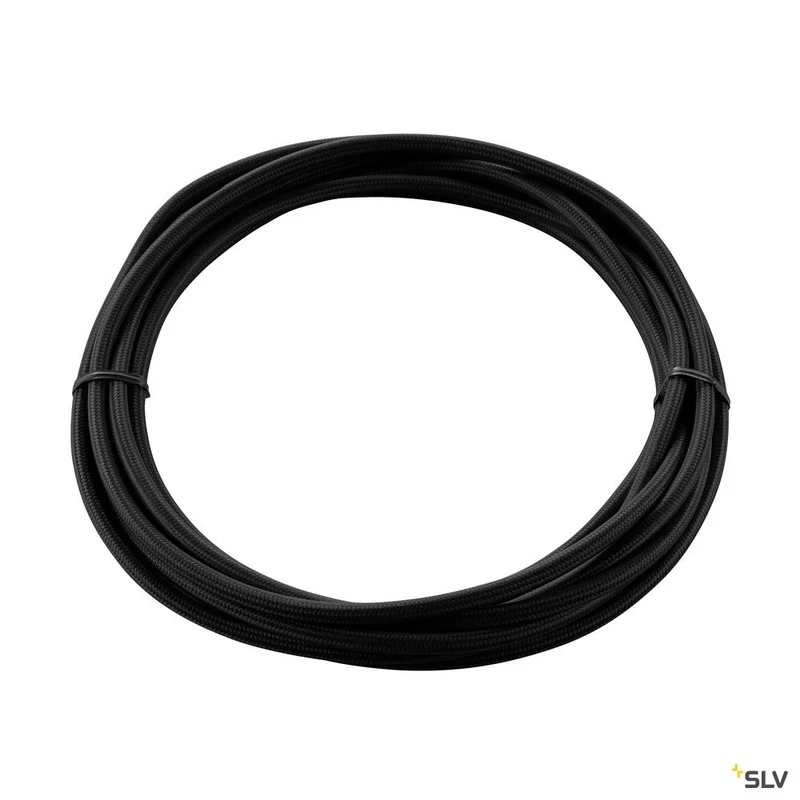 SLV TEXTILKABEL, 3-polig, 5 m, schwarz