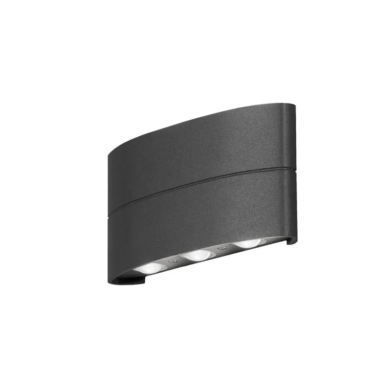 Konstsmide Chieri Wandl. 8W LED Aluminium, anthrazit, IP54