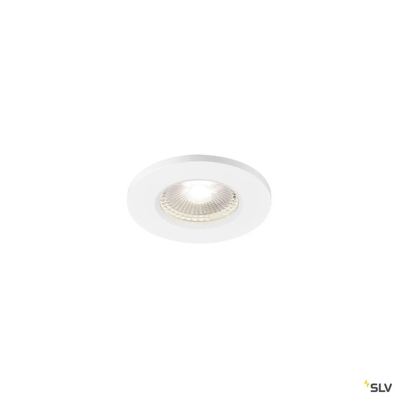 SLV KAMUELA ECO LED Fire-rated Deckeneinbauleuchte, weiss, 4000K, 38°, dimmbar, IP65