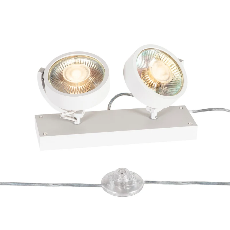 SLV KALU QPAR111 2 FLOOR, Bodenleuchte, weiss, max. 75W