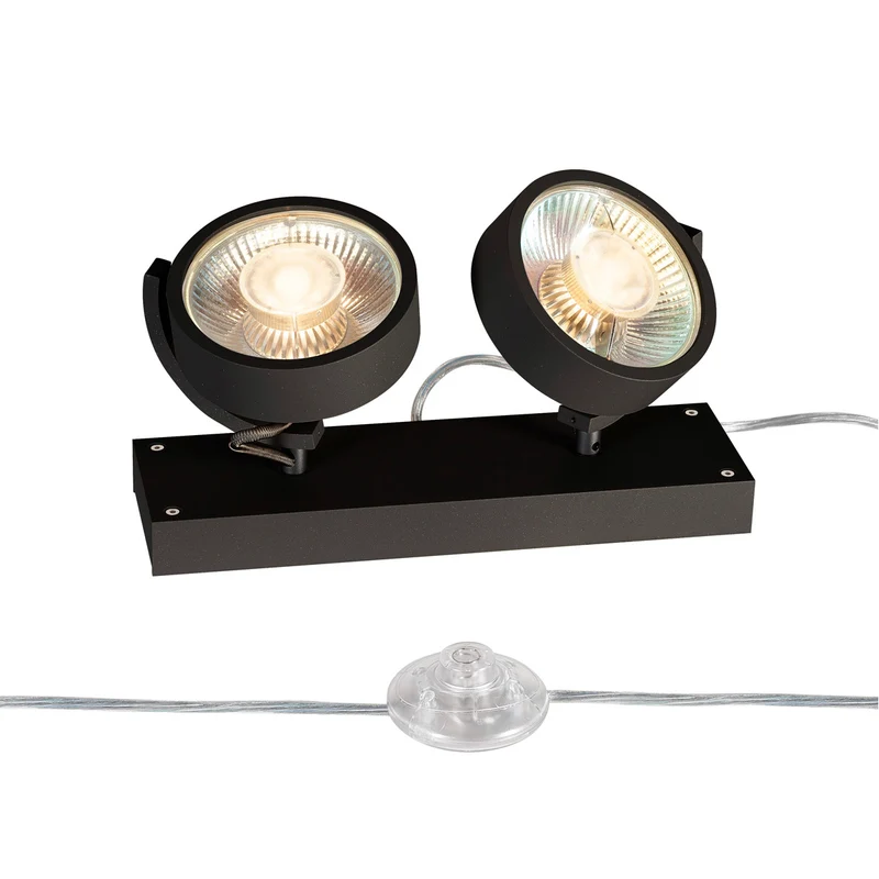 SLV KALU QPAR111 2 FLOOR, Bodenleuchte, schwarz, max. 75W