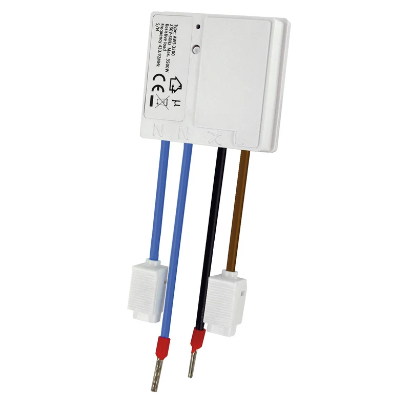SLV Funk Schaltermodul zur Schaltung von Unterputz- steckdosen, max. 3500 Watt