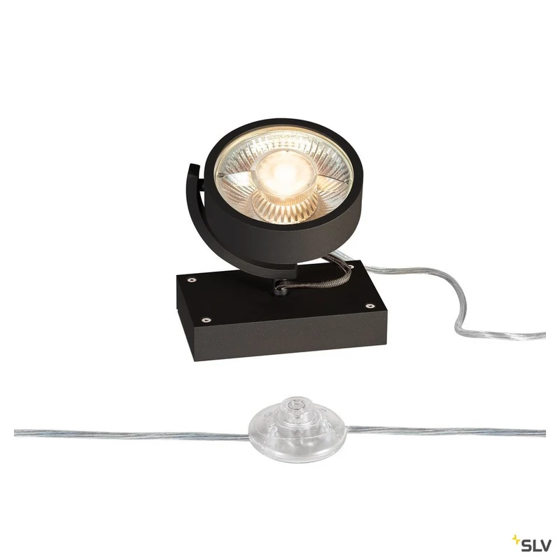 SLV KALU QPAR111 1 FLOOR, Bodenleuchte, schwarz, max. 75W