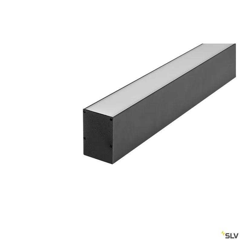 SLV GLENOS Profi-Profil 4970-200, mit Cover, mattschwarz, 2m