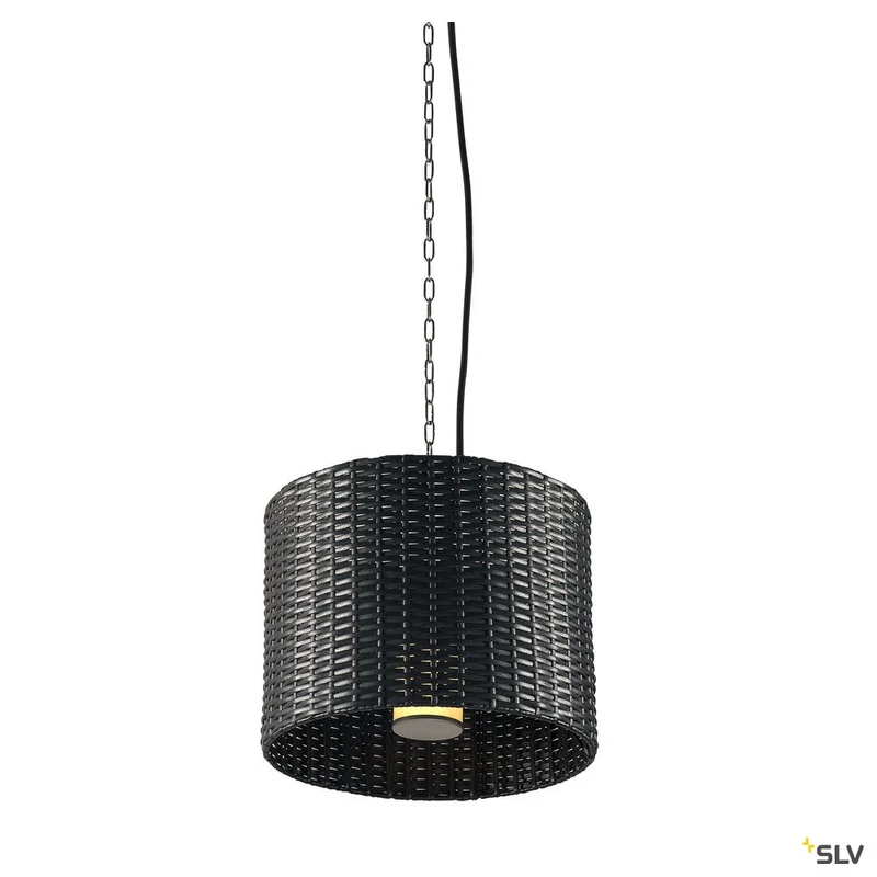SLV ADEGAN MANILA, Outdoor Pendelleuchte, TC(…)SE, rund, anthrazit, Ø/H 38,5/30,5 cm, max. 24W